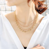 Three-strand Gold Necklace
